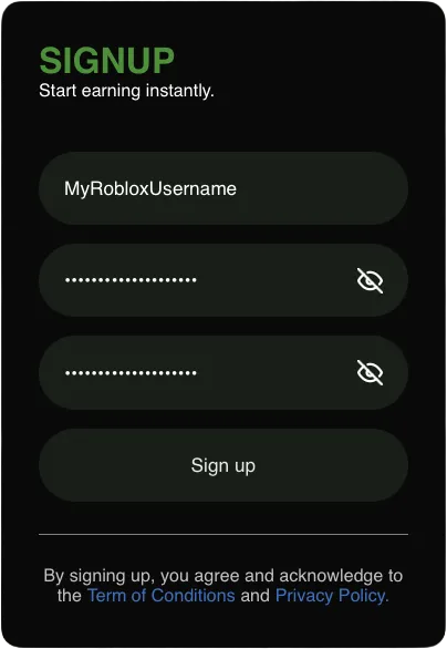 Signup prompt
